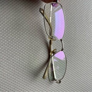 Silver and Tan Eyeglasses